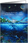 Water-world Customizable Birthday for any Name card