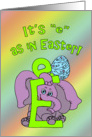 It’s e as in Easter, Elephant and Egg card