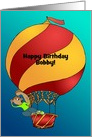 Birthday Hot Air Balloon Squirrel Customizable from Across the Miles card