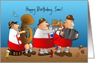 Polka Band in Lederhosen Birthday card