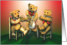 Vintage Musical Christmas Bears card