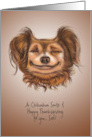 A Chihuahua Smile & Happy Thanksgiving to Son, Customizable! card