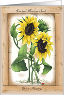 Rustic Vintage Sunflowers We’re Moving Announcement card