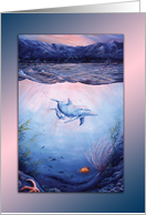 Mother and Baby Dolphins Birthday for Mom Card