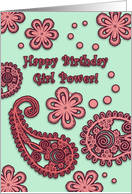 Happy Birthday, Girl Power Card for Daughter card