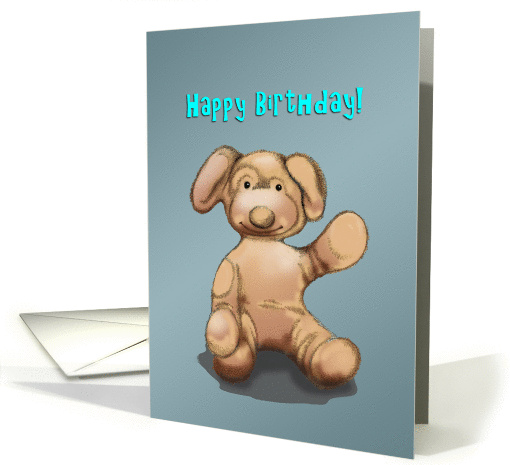 Puppy Hi! Happy Birthday Card for him card (1122672)