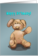 Puppy Hi! Happy Birthday Card for him card