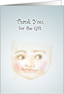 Thank You for the Gift, Smiling Baby Blue Card