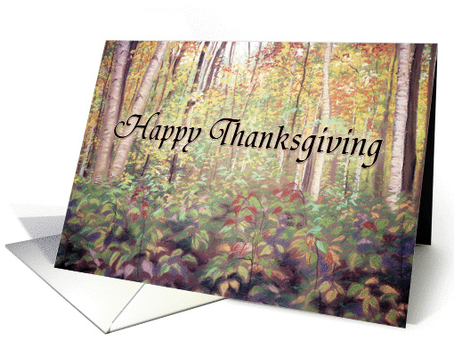 Happy Thanksgiving, Autumn Woodland card (1133664)