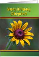 Happy Birthday Yellow Gazania Flower for Daughter Card