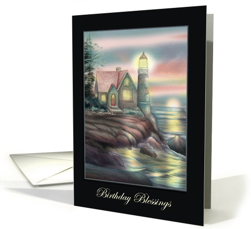 Birthday Blessings Lighthouse card (1144544)