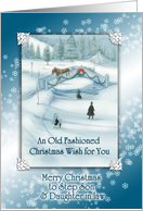 An Old Fashioned Christmas Wish for Step Son & Daughter in Law Card