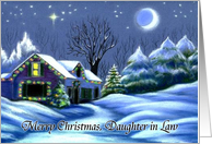 Merry Christmas, Daughter in Law Christmas Cottage Card