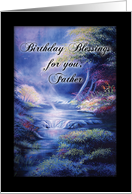 Birthday Blessings Peaceful River for Father Card