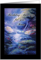 Birthday Blessings Peaceful River for Mom Card