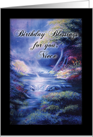 Birthday Blessings Peaceful River for Niece Card