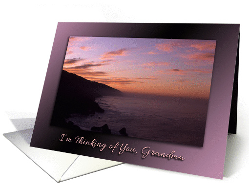 I'm Thinking of You, Sunrise over the Ocean for Grandma card (1167418)