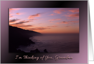 I’m Thinking of You, Sunrise over the Ocean for Grandma Card