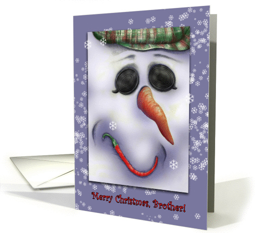 A Jolly Snowman wishes a Merry Christmas to Brother card (1169698)