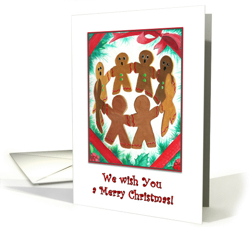 Gingerbread Boys Singing We Wish You A Merry Christmas card (1176730)