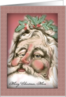 Custom Front Vintage Santa Old-Fashioned Christmas card