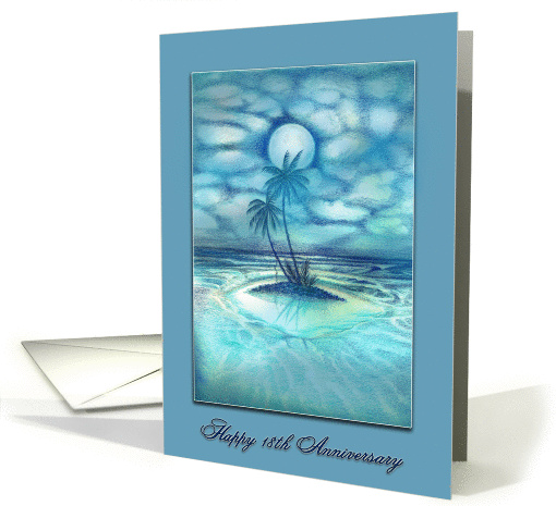Blue Moon 18th Wedding Anniversary for Spouse card (1224356)