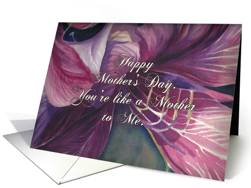 Purple Orchid You're Like A Mother To Me for Mother's Day card