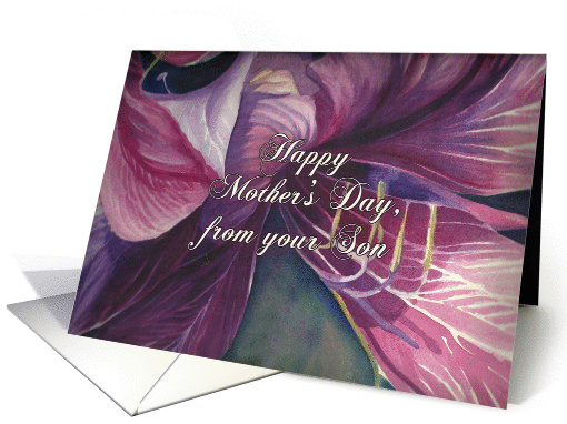 Purple Orchid for Mom from Son on Mother's Day card (1273960)