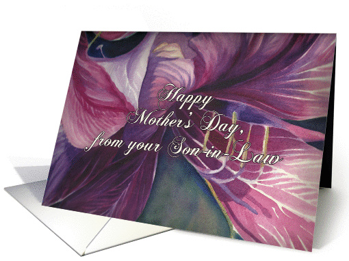 Purple Orchid for Mother-in-Law from Son-in-Law on Mother's Day card