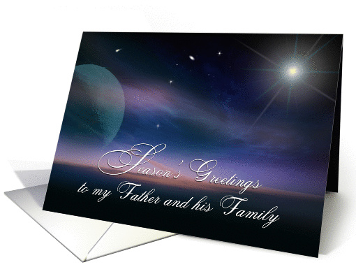 Celestial Season's Greetings to Father and His Family card (1299888)