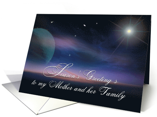Celestial Season's Greetings to Mother and Her Family card (1299896)