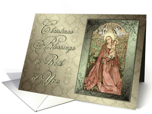 Madonna and Child Christmas Blessings to Both of You. card (1299910)
