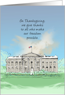 Thanksgiving Day White House for Service Member card