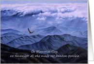 Eagle in Flight, Memorial Day Honor and Remembrance card