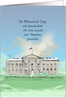 The White House, Memorial Day Honor and Remembrance card