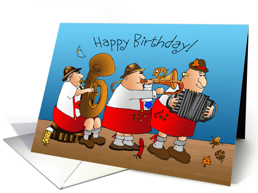 Polka Band in Lederhosen Birthday card (1441774)