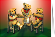 Vintage Musical Christmas Bears card