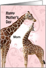 Mother Giraffe and Baby - Happy Mother’s Day Mom card