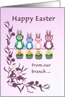 An Owl Family in Bunny Ears - Happy Easter from our family to yours card