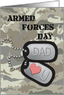 Armed Forces Day Dog Tags Love Dad card