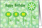 Happy Birthday Mom Pop Art Daisy card