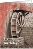 Watercolor Water Wheel card