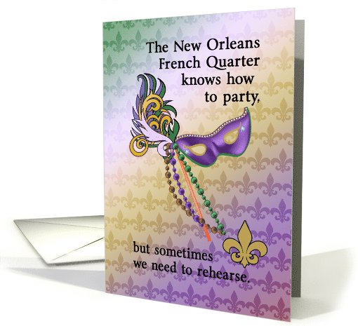 New Orleans Dinner Rehearsal card (1050325)