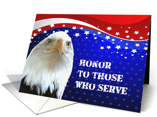Honor to Those Who Serve Eagle Stars and Stripes card (1071801)