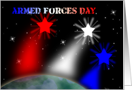 Armed Forces Day Universe and Stars card