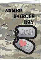 Armed Forces Day Dog Tags Love Dad card