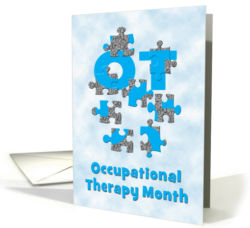 Occupational Therapy Month Puzzle Pieces card (1074104)