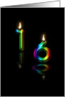 Glowing 16 melting wax candles card