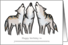 Howling wolves - birthday card