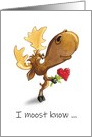 Moose Valentines card